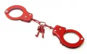 Наручники, бондаж красный