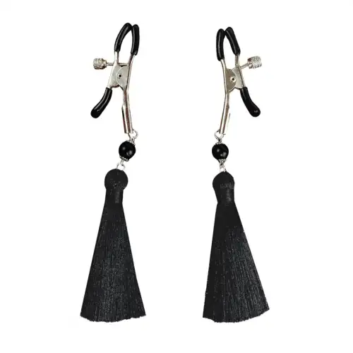 Зажимы для сосков Art of Sex - Nipple clamps Black Tassels photo 1
