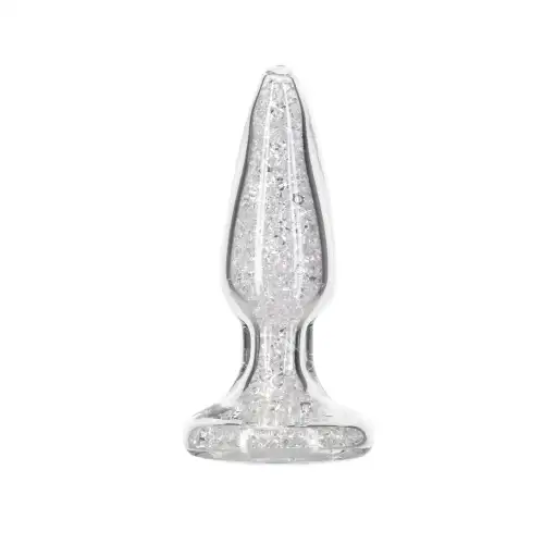 Стеклянная анальная пробка Pillow Talk Fancy Luxurious Glass Anal Plug, ⌀3,1см, вибропуля в подарок photo 1