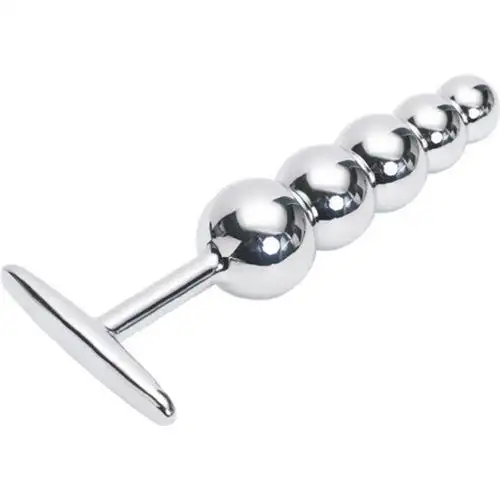 Серебристая анальная пробка photo 1