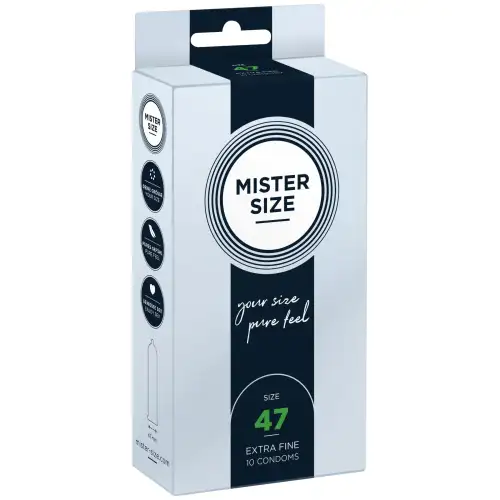 Презервативы Mister Size - pure feel - 47 (10 condoms), толщина 0,05 мм photo 1