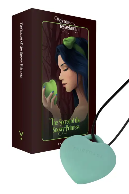 Мини-вибратор «Сердечко» FairyGasm PleasureStone green, 9 режимов, на шнурке photo 1