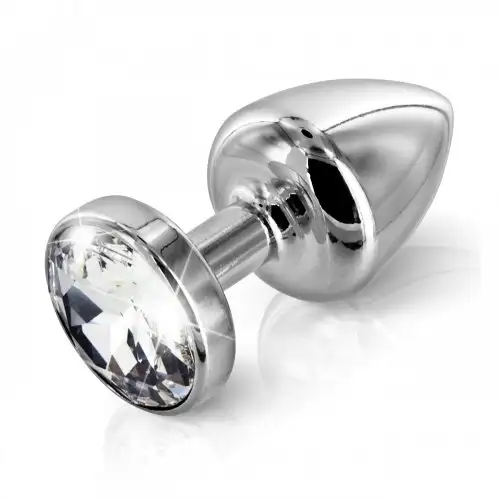 Анальная страза Diogol Anni round stainless steel с кристаллом Сваровски, 25 мм photo 1