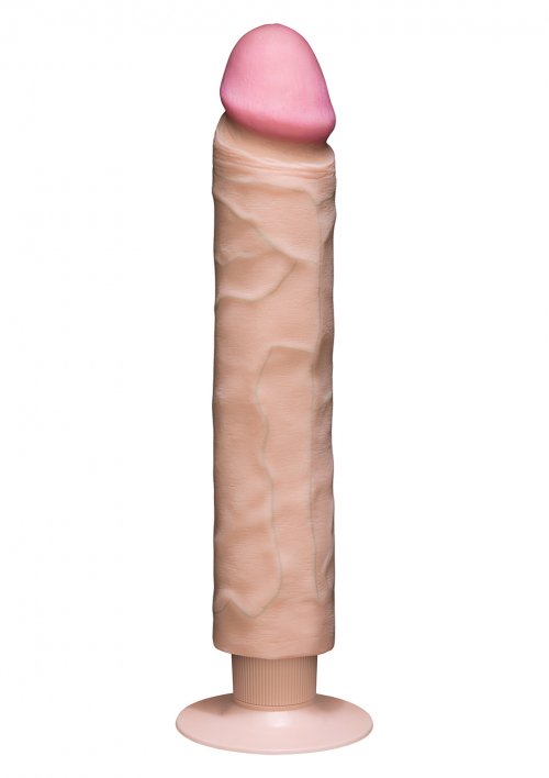 Большой реалистичный вибратор The Realistic Cock ULTRASKYN Vibr 10'' No Balls Flesh photo 1