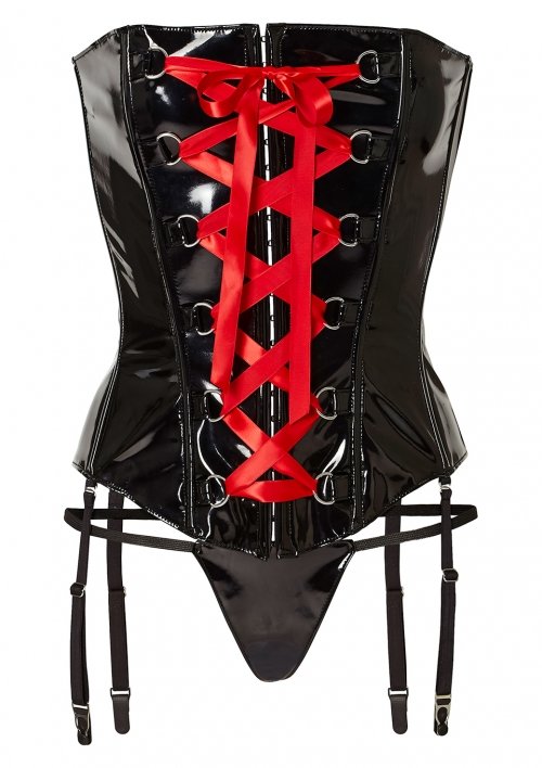 Лаковый корсет с контрастной шнуровкой Avanza, размер S photo 1