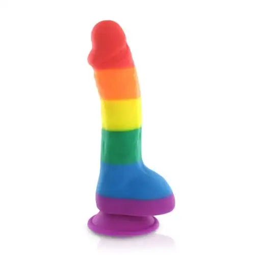 Фаллоимитатор c мошонкой Pride Dildo Silicone Rainbow photo 1