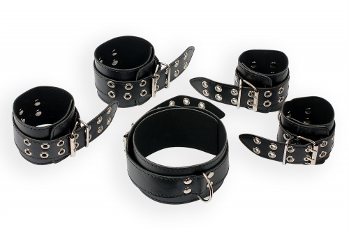 Комплект ошейник и фиксаторы для рук и ног Пикантные Штучки photo 1