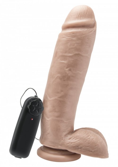 Реалистичный вибратор Cock 10 Inch W/ Balls Flesh, 25,5х6,5 см  photo 1