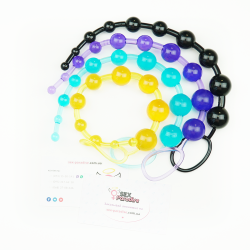 Анальные бусы силикон, 26 см photo 1
