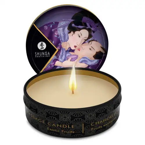 Массажная свеча Shunga MINI MASSAGE CANDLE - Exotic Fruits (30 мл)  photo 1