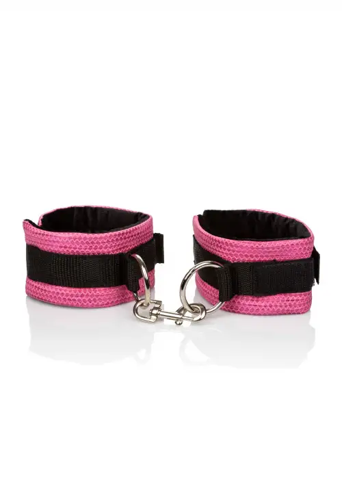 CalExotics Tickle Me Pink Universal Cuffs - универсальные дизайнерские наручники photo 1
