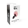 Силиконовая анальная пробка М Art of Sex - Silicone Butt plug Rabbit Tail, Красный photo 4