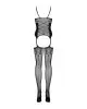 Бодистокинг Obsessive Bodystocking G314 S/M/L, имитация корсета и корсетной шнуровки photo 6