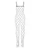 Бодистокинг с крупной ячейкой и открытой грудью Obsessive Bodystocking N102 S/M/L, черный photo 4