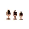 Металлическая анальная пробка Wooomy Tralalo Rose Gold Metal Plug Size M, диаметр 3,4 см, длина 8 см photo 3