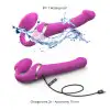Безремневой вибрострапон с вакуумной стимуляцией Strap-On-Me MULTI ORGASM Fuchsia M, регулируемый photo 3