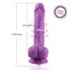 Фаллоимитатор 8.2″ с вибрацией для секс-машин Hismith Purple Silicone Dildo with Vibe photo 3