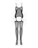 Бодистокинг Obsessive Bodystocking G314 S/M/L, имитация корсета и корсетной шнуровки photo 5