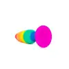 Силиконовая анальная пробка Wooomy Hiperloo Silicone Rainbow Plug L, диаметр 3,9 см, длина 13,1 см photo 2