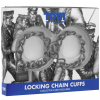 Tom of Finland Locking Chain Cuffs - металлические манжеты  photo 5