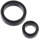 Набор эрекционных колец Doc Johnson Platinum Premium Silicone - The C-Rings - Charcoal photo 1