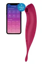 Смарт-вибратор для клитора с вакуумной стимуляцией Satisfyer Twirling Pro+ dark red photo 1