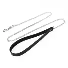 Поводок на цепочке из натуральной кожи Art of Sex - Leash, Черный photo 1