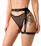 Гартер на ногу Art of Sex - Petra, натуральная кожа, размер XS-2XL, цвет черный photo 1