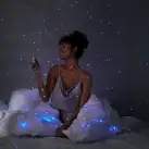 Вакуумный клиторальный смарт-стимулятор Svakom Pulse Galaxie Midnight Black, проектор звездного неба photo 2