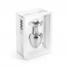 Анальная страза Diogol Anni round stainless steel с кристаллом Сваровски, 30мм photo 2