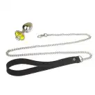 Металлическая анальная пробка Art of Sex Metal Anal Plug with Leash size M с поводком photo 4