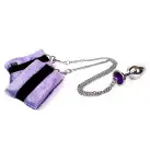 Наручники с металлической анальной пробкой Art of Sex Handcuffs with Metal Anal Plug size M Purple photo 2