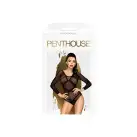 Боди Penthouse High On Love XL Black, глубокий вырез на спине, имитация стреп photo 3