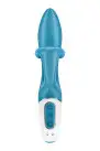 Вибратор кролик с тройным отростком Satisfyer Embrace me Turquoise, 2 мотора, диаметр 3,6 см photo 5