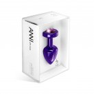 Анальная пробка со стразом Diogol ANNI round purple Рубин 25мм photo 2