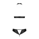 Комплект: открытый топ и трусики из эко-кожи Malwia Set with Open Bra black XXL/XXXL — Passion photo 4