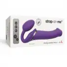 Безремневой страпон с вибрацией Strap-On-Me Vibrating Violet L, диаметр 3,7см, пульт ДУ, регулируемы photo 5