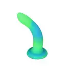 Светящийся в темноте фаллоимитатор ADDICTION Rave 8″ Glow in the Dark Dildo Blue Green, 20,3 см photo 2
