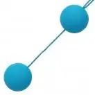 Вагинальные шарики FUNKY LOVE BALLS BLUE, 3.5 см photo 1
