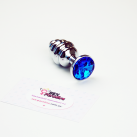 Ребристая анальная пробка, металл – 7смХ2.7см (1 шт.) photo 17